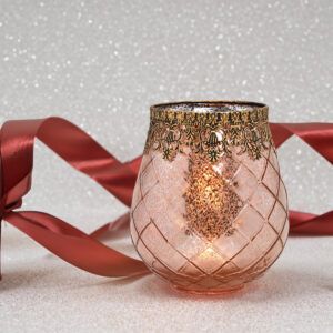 matches21 - Webshop Vintage Kerzenglas Windlicht silber in 3 Groessen Modernes Windlichtglas als Kerzenstaender Laterne und Teelichthalter Boho Kerzenhalter Teelichtglas fuer Wohnzimmer Tisch Deko Balko 85 176