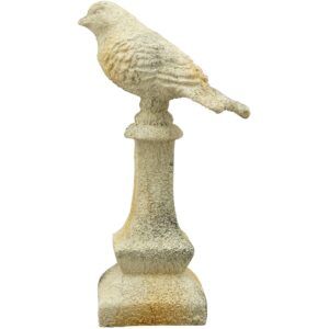 matches21 - Webshop Vogelstatuen Figuren Antik Voegel Podest Gartendeko Poly creme 2 Groessen 124459 4 1 20