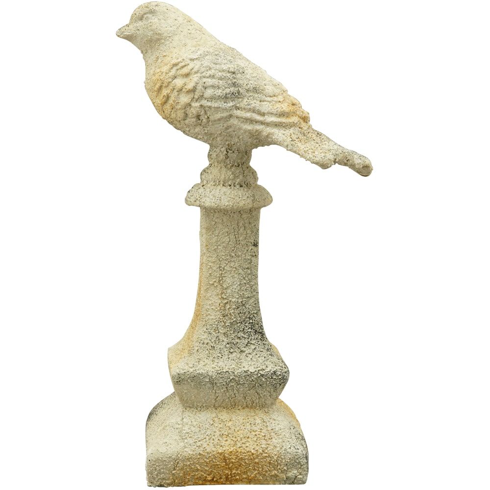 matches21 - Webshop Vogelstatuen Figuren Antik Voegel Podest Gartendeko Poly creme 2 Groessen 124459 4 1 15