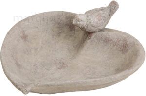 matches21 - Webshop Vogeltraenke Vogelfutterschale Blattform Beton D 1 19