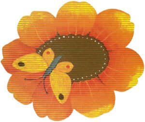 matches21 - Webshop Weichschaummatte NOVA SKY Antirutschmatte Sonnenblume Schmetterling orange 67 cm 124803 1 22