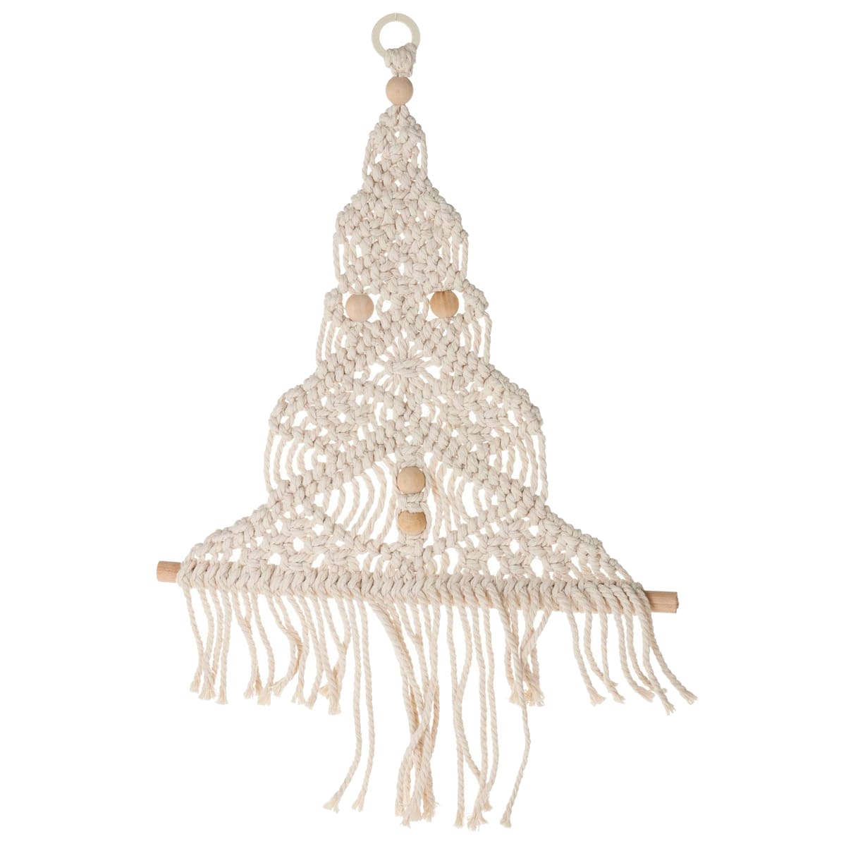 matches21 - Webshop Weihnachtsbaum haengend Makramee Weihnachtsdeko weiss 52 cm 126778 1 8