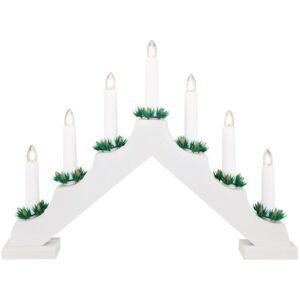 matches21 - Webshop Weihnachtsleuchter Fensterleuchter Holz 7 flammig Batteriebetrieben in 3 Farben 119789 1 1 8