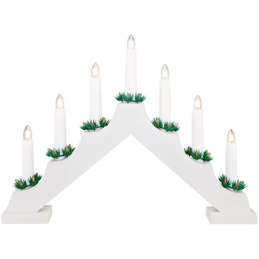 matches21 - Webshop Weihnachtsleuchter Fensterleuchter Holz 7 flammig Batteriebetrieben in 3 Farben 119789 1 1 3