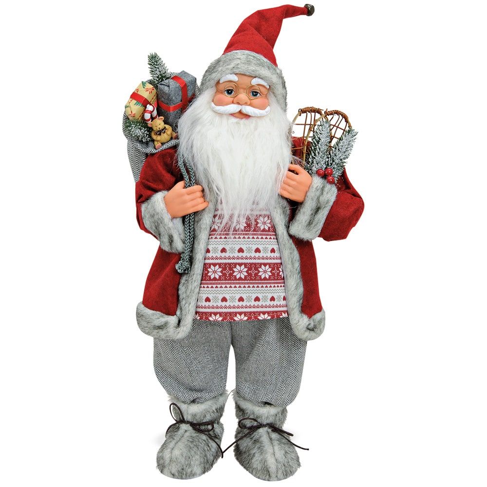 matches21 - Webshop Weihnachtsmaenner Santas Sack Schneeschuhe grau Figuren Weihnachten 1 Stk 3 Groessen 119583 3 1 4