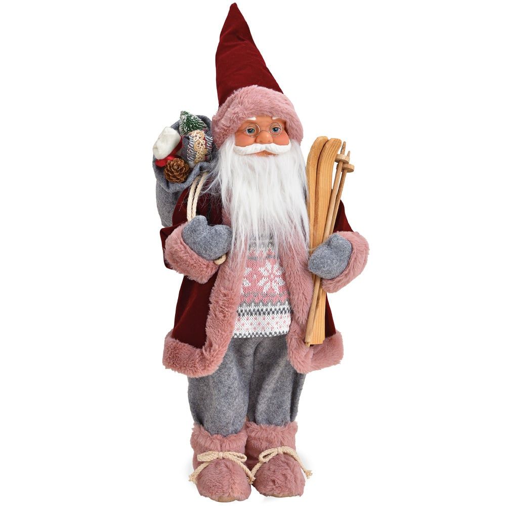 matches21 Weihnachtsmaenner Santas Sack Ski rosa grau rot Figuren Weihnachten 1 Stk 3 Groessen 119584 2 1 3