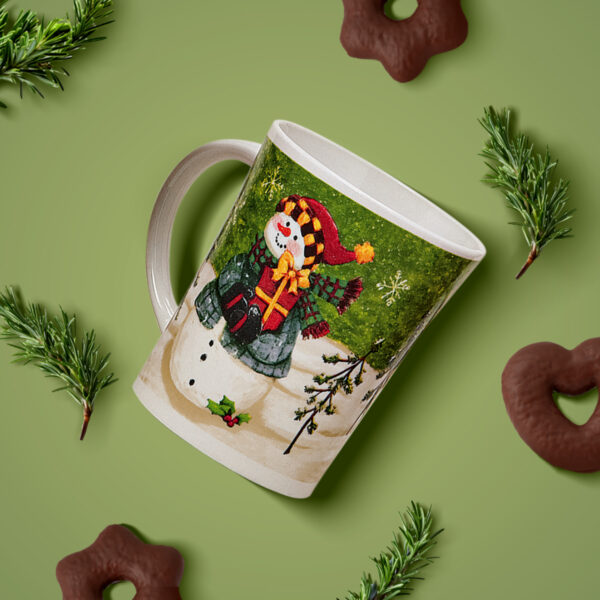 matches21 - Webshop Weihnachtstassen Tassen Becher Kaffeebecher Schneemann 36 Stk 11cm 450ml 106795 3 1 5