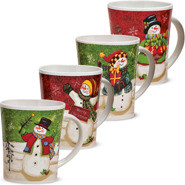 matches21 - Webshop Weihnachtstassen Tassen Becher Schneemann 1 Stk B WARE 11cm 450ml 109886 1 1 1