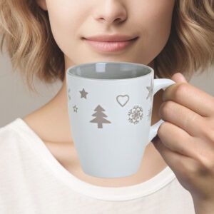 matches21 - Webshop Weihnachtstassen grau rot Tassen Weihnachten 10 cm 300 ml 126876 1 1 28