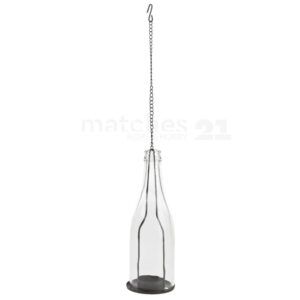 matches21 - Webshop Windlicht Glas Flasche Metallhalter fuer Teelich 1 1 3