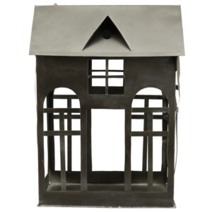 matches21 - Webshop Windlicht Haeuschen Haus Fenster Teelichthalter schwarz 18x35x41 cm 125387 2 1 7