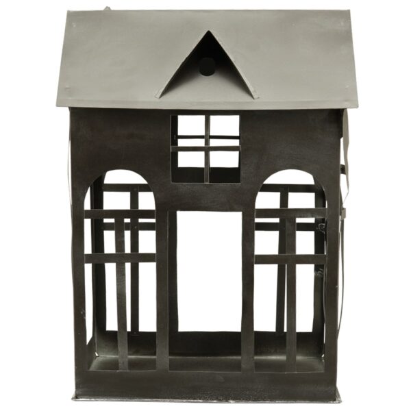 matches21 - Webshop Windlicht Haeuschen Haus Fenster Teelichthalter schwarz 18x35x41 cm 125387 2 1 3