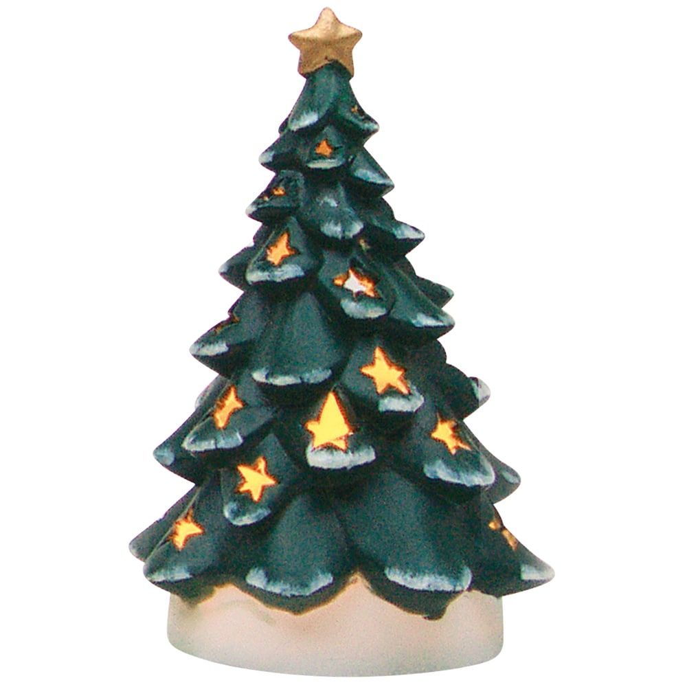 matches21 - Webshop Windlicht Tannenbaum Weihnachtsbaum 1 Stk Gruen 18 cm Porzellan Weihnachtsdeko 103587 1 1