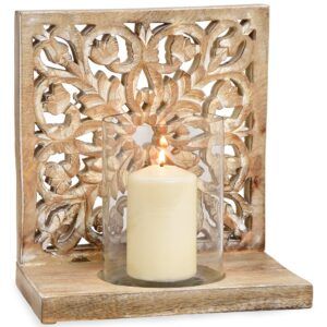 matches21 - Webshop Windlichter 3D Mandala Bohostyle Blumendekor Mangoholz und Kerzenglas 1 Stk 2 Groessen 122017 1 1 19