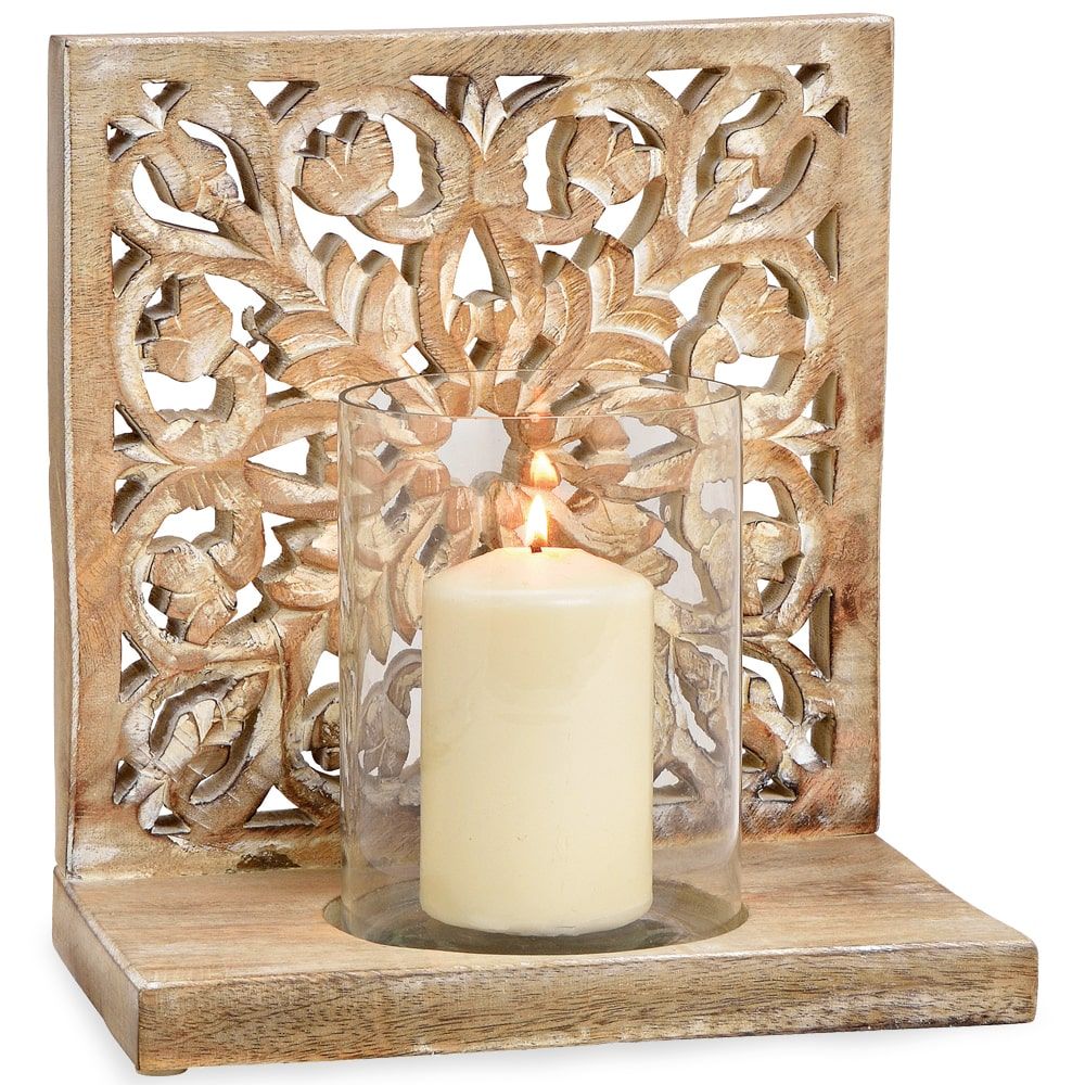 matches21 - Webshop Windlichter 3D Mandala Bohostyle Blumendekor Mangoholz und Kerzenglas 1 Stk 2 Groessen 122017 1 1 14