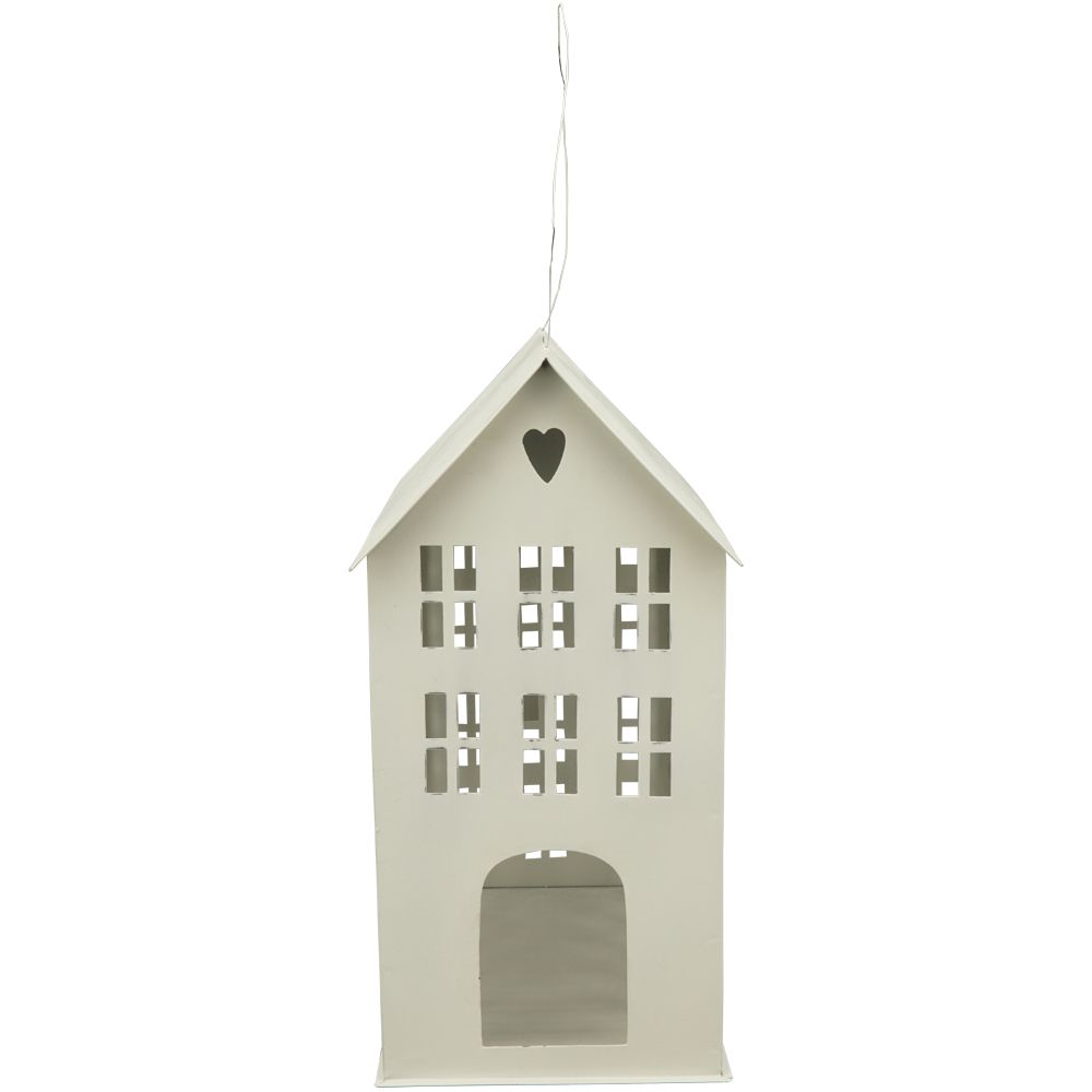 matches21 - Webshop Windlichter Haeuschen Haus Fenster Schnur Laterne Kerze weiss 32 5x17x34 cm 125391 1 1