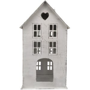 matches21 - Webshop Windlichter Haeuschen Haus Fenster Teelichthalter Kerzen weiss 19 5x14x34 5 cm 125399 1 5