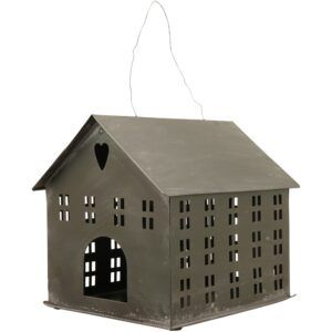 matches21 Windlichter Haeuschen Haus Fenster Teelichthalter schwarz in 2 Groessen 125384 3 1 11