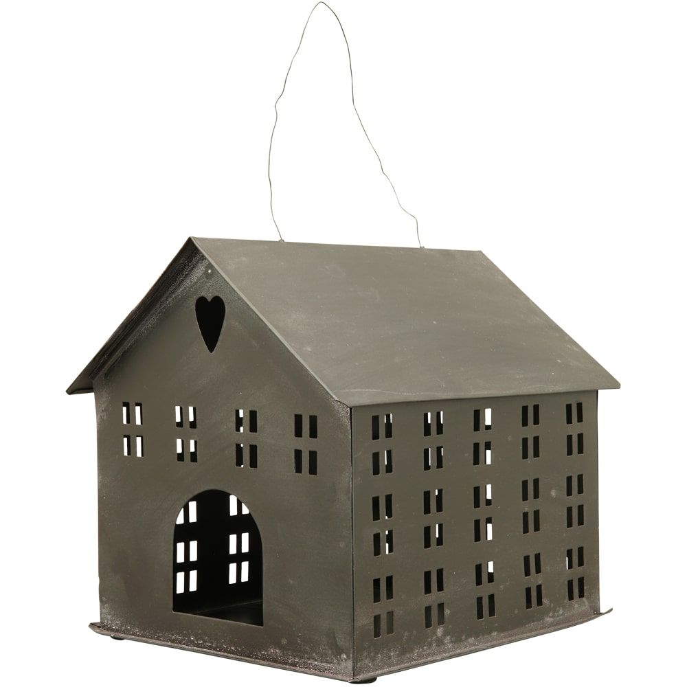 matches21 Windlichter Haeuschen Haus Fenster Teelichthalter schwarz in 2 Groessen 125384 3 1 4