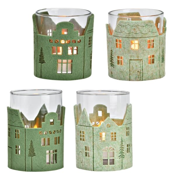 matches21 - Webshop Windlichter Weihnachten Filz gruen Teelichtglaeser 2 Groessen 126851 1 7