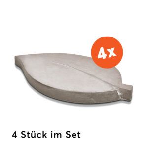 matches21 - Webshop XXL Trittsteine grosse Blaetter Garten 2 Paar Tritt Steine Beton 35x18 cm 111573 6 1 14