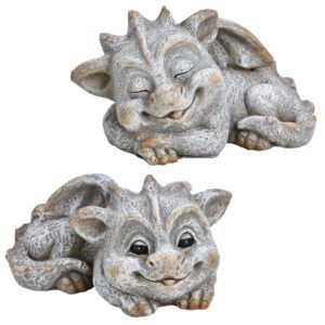 matches21 - Webshop Zwei suesse Drachen Gartenfiguren Gartendeko wetterfest Balkondeko 126494 1 20