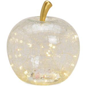 matches21 - Webshop aepfel und LED Lichter und Timer Dekoaepfel Dekoobst Glas Obst transparent 1 Stk in 3 Groessen 122541 5 1 7