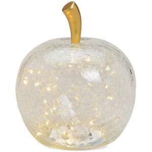 matches21 - Webshop aepfel und LED Lichter und Timer Dekoaepfel Dekoobst Glas Obst transparent 1 Stk in 3 Groessen 122541 6 1 8