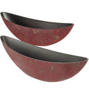 matches21 - Webshop matches21 Jardiniere Pflanzschale Pflanzgefaess oval Blumenschale Kunststoff Schale Rostoptik 1 Stk 39x10 5x10 cm 113829 5 2 27