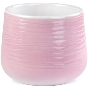 matches21 - Webshop uebertoepfe Blumentoepfe Rillenmuster Keramik rosa modern 1 Stk in 3 Groessen 123634 1 1 17