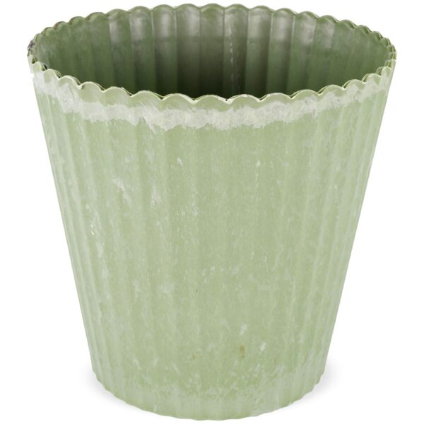 matches21 - Webshop uebertoepfe Blumentoepfe shabby Kunststoff olivgruen 2 Groessen 126347 2 1 9