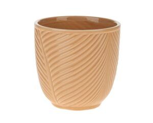 matches21 - Webshop uebertoepfe Farnstruktur Pflanzgefaesse Pflanzschalen Keramik beige 3 Groessen 125497 1 1 20