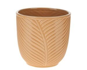 matches21 - Webshop uebertoepfe Farnstruktur Pflanzgefaesse Pflanzschalen Keramik beige 3 Groessen 125497 4 1 23