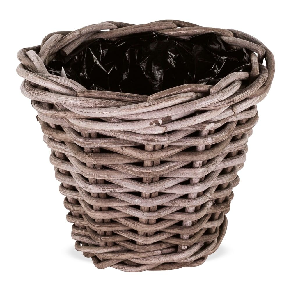 matches21 - Webshop uebertoepfe geflochten Blumenkoerbe Blumentoepfe Rattan natur 2 Groessen 126356 1 1 8