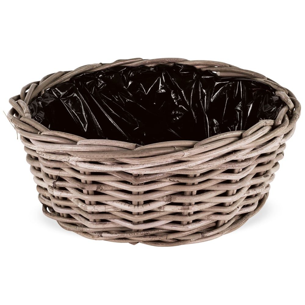 matches21 - Webshop uebertoepfe geflochten Pflanzkoerbe Blumentoepfe Rattan natur 2 Groessen 126355 2 1 9