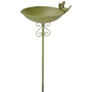 matches21 Elegante Vogeltraenken am Stab aus Eisen Frostsichere Vogelbrunnen mit Erdspiess in Weiss Braun Grau und Gruen verschiedene Ausfuehrungen Wetterfeste Gartendeko perfekt fuer Garten 5 13
