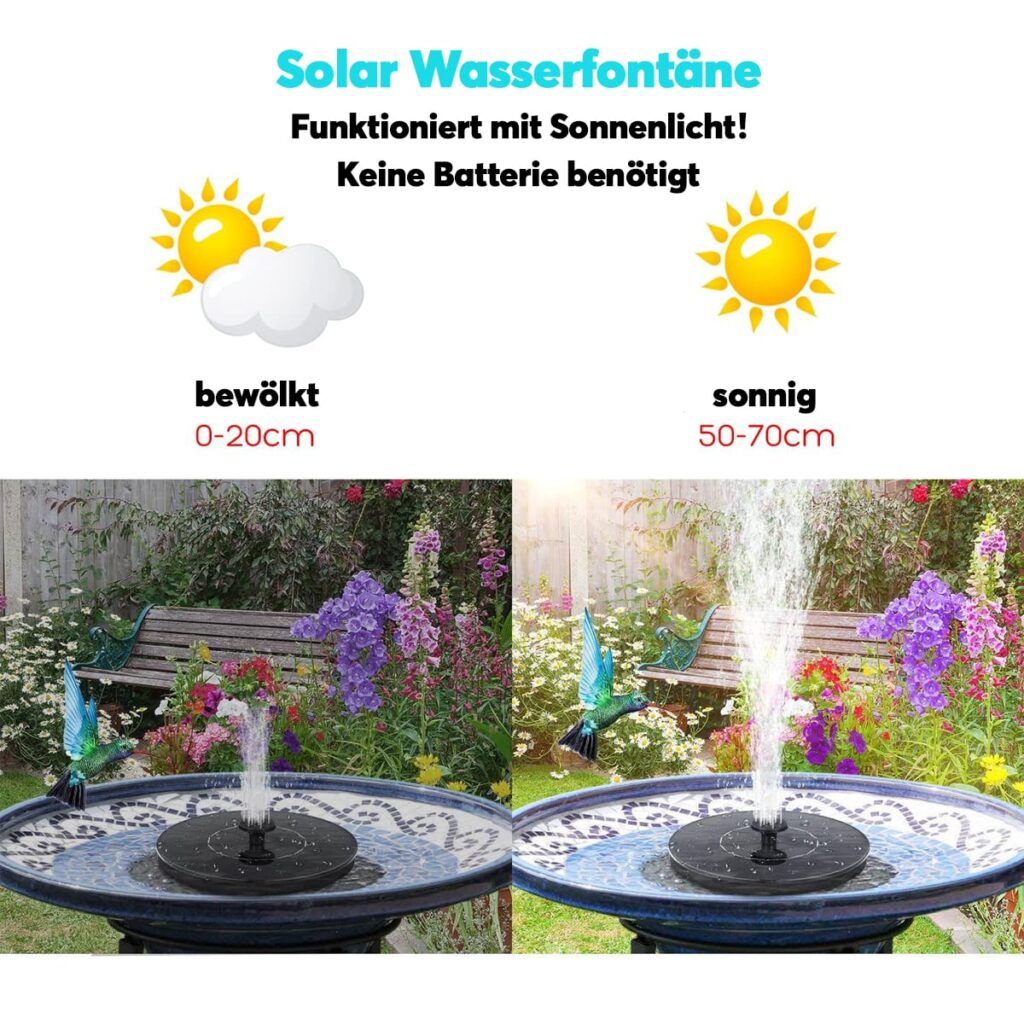 matches21 - Webshop Springbrunnen Set mit Solarbrunnen und Schale 127597 6 131