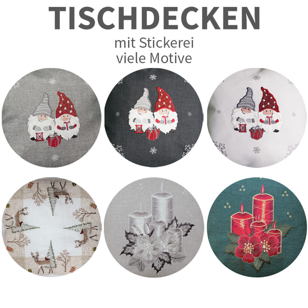 matches21 - Webshop Tischdecke winterlich bestickt 128009 12 41