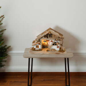 matches21 - Webshop Grosse Echtholz Weihnachtskrippe Holz Krippe Stall 39 cm 126875 6 14