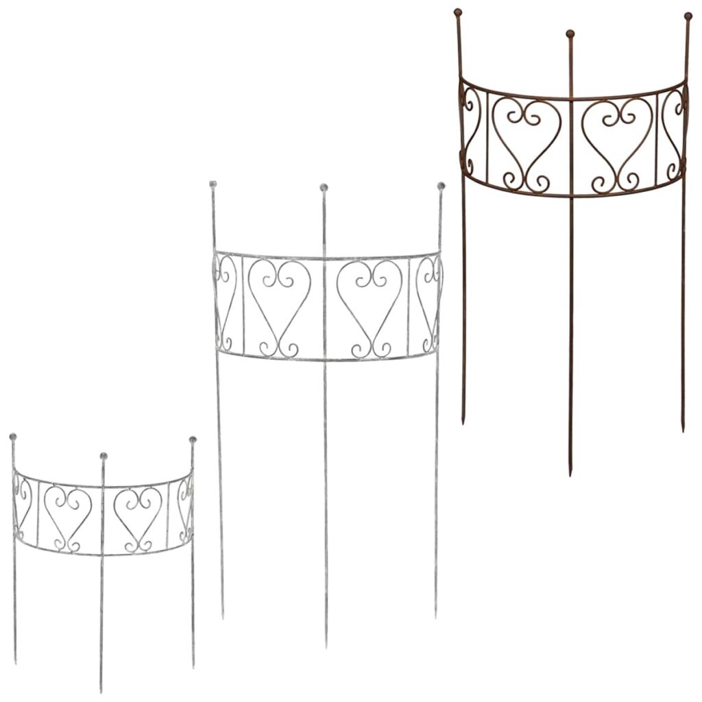 matches21 - Webshop Rankgitter aus Eisen in Rost und Grau Dekorative und robuste Rankhilfen Vielseitige Gartendekoration und Sichtschutz fuer Balkon Staudenhalter fuer Rosen Gurken und Kletterpflanzen 127 9