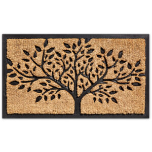 matches21 - Webshop Fussmatte Kokos In und Outdoor Gummi natur Struktur Baum mit Umrandung 45x75 cm 118993 1 20