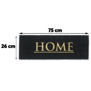 matches21 - Webshop Fussmatte Kokos Indoor Abstreifer Schrift HOME 26x75 cm 1 Stk Erhaeltlich in 4 Farben 119012 10 40