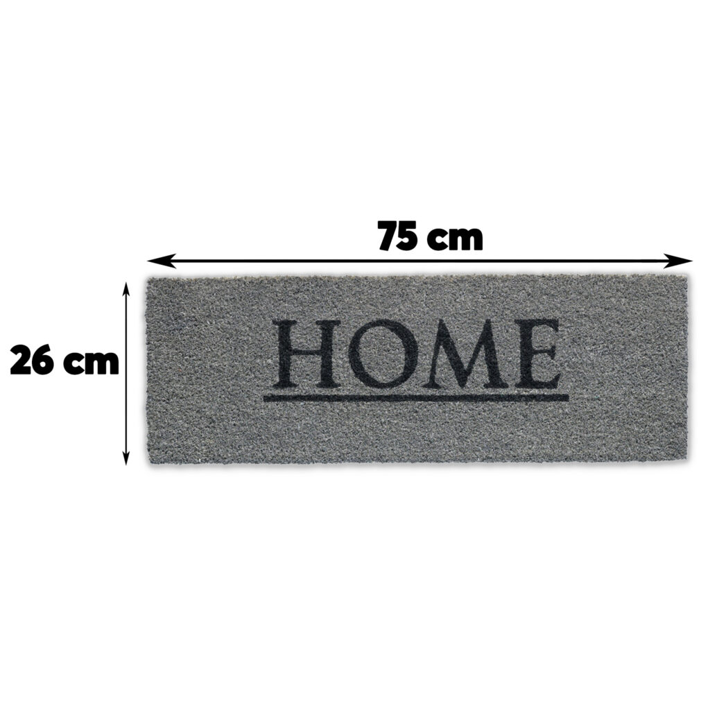 matches21 - Webshop Fussmatte Kokos Indoor Abstreifer Schrift HOME 26x75 cm 1 Stk Erhaeltlich in 4 Farben 119012 12 31