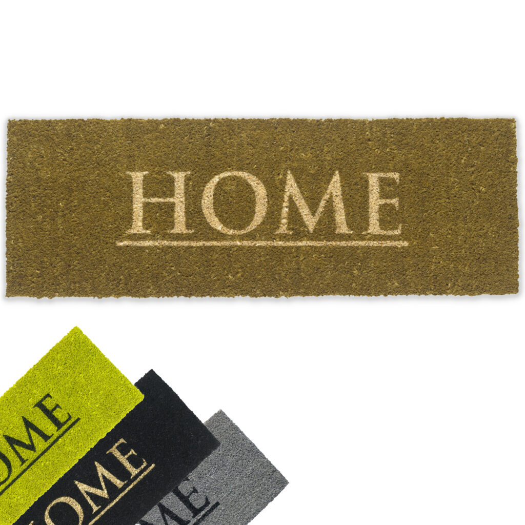 matches21 - Webshop Fussmatte Kokos Indoor Abstreifer Schrift HOME 26x75 cm 1 Stk Erhaeltlich in 4 Farben 119012 7 26