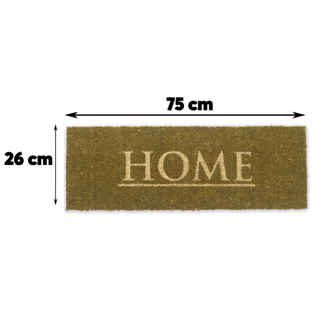 matches21 - Webshop Fussmatte Kokos Indoor Abstreifer Schrift HOME 26x75 cm 1 Stk Erhaeltlich in 4 Farben 119012 8 27