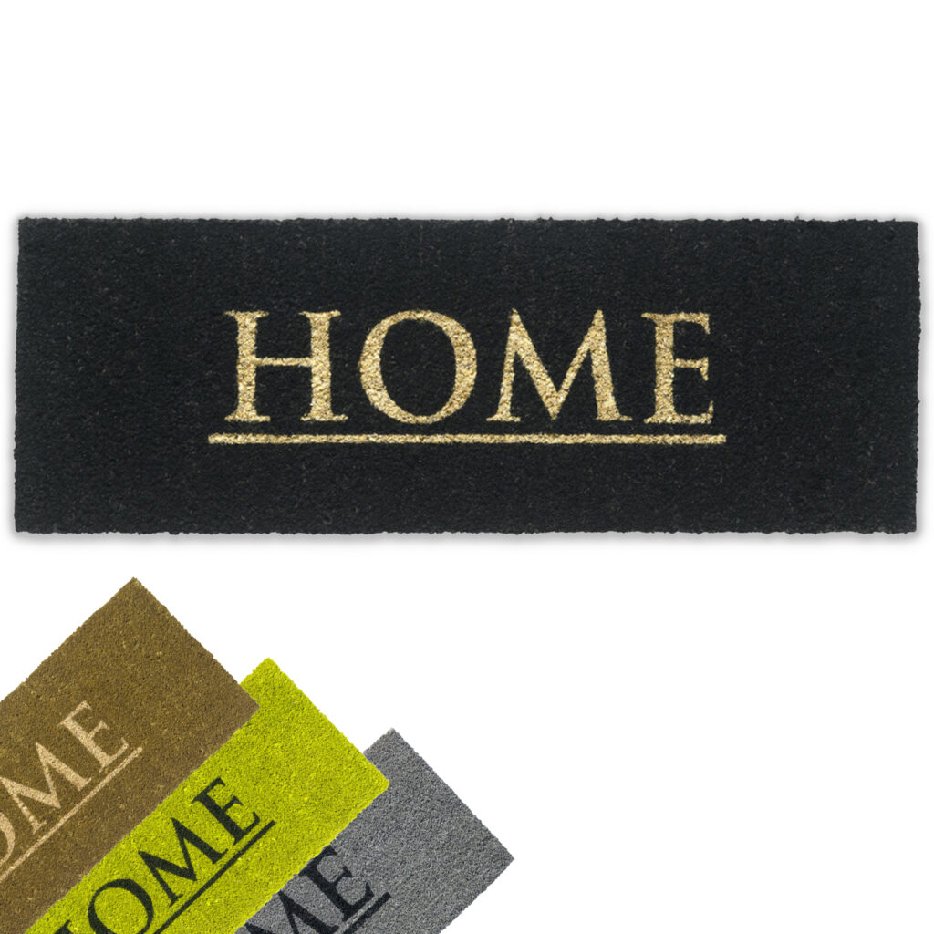 matches21 - Webshop Fussmatte Kokos Indoor Abstreifer Schrift HOME 26x75 cm 1 Stk Erhaeltlich in 4 Farben 119012 9 28