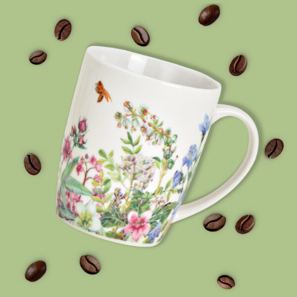 matches21 - Webshop Kaffeebecher Wildblumen und Biene Kaffeetassen Porzellan bunt 36 Stk 10 cm 123258 2 6