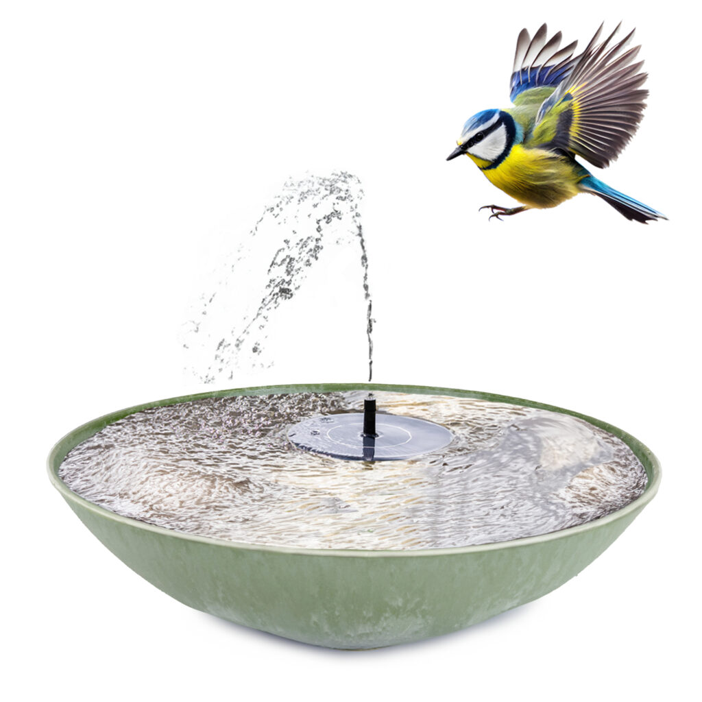 matches21 - Webshop Springbrunnen Set mit Solarbrunnen und Schale 127597 42 107