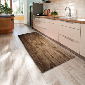 matches21 - Webshop Teppichlaeufer Kuechenlaeufer Teppiche dunkles Holz Holzoptik waschbar in 3 Groessen 119087 7 16