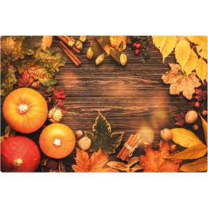 matches21 - Webshop Tischset Platzsets MOTIV abwaschbar Kuerbisse Herbstlaub Zimtstangen Holz bunt 126262 3